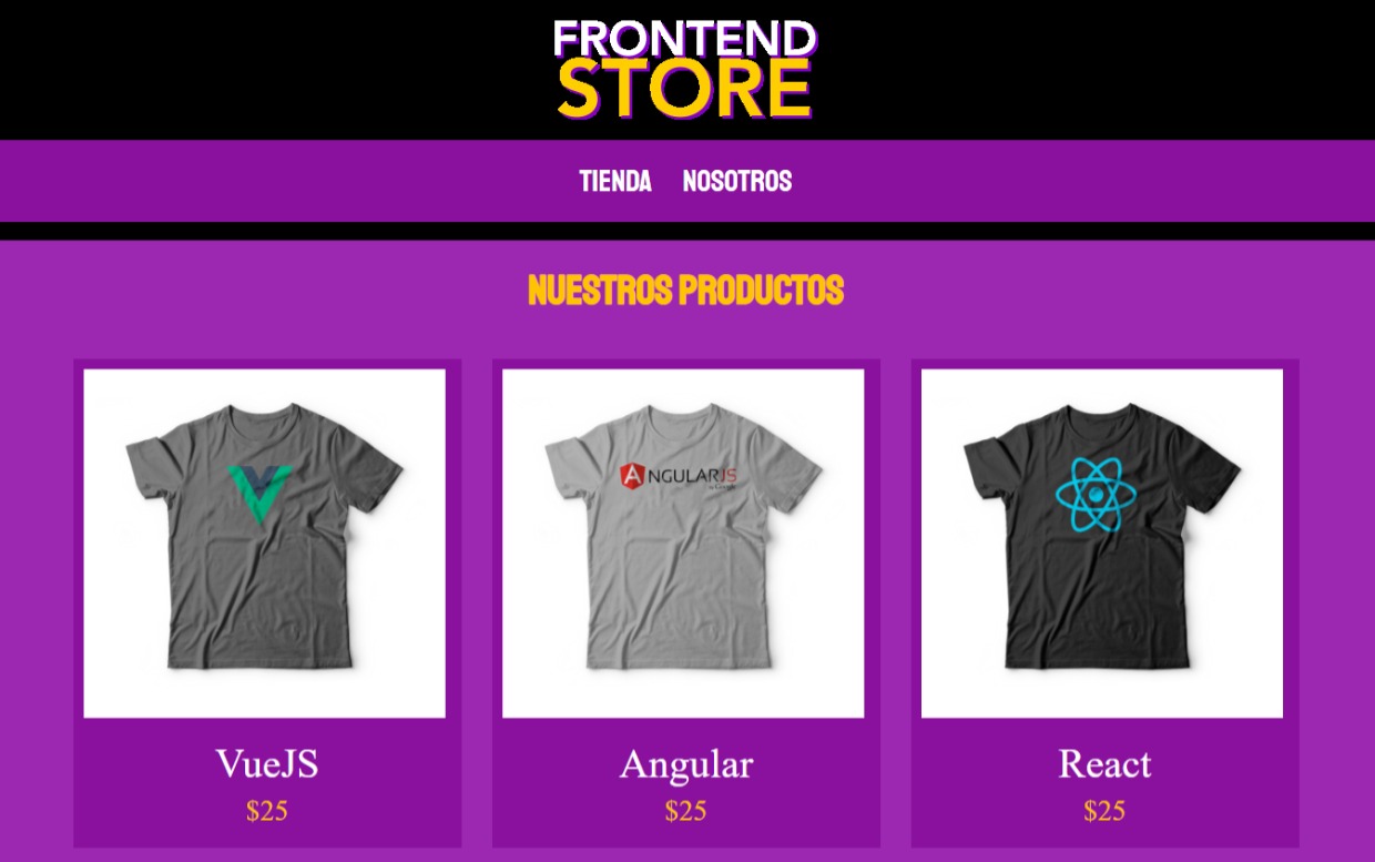 FronEnd Store  pagina web